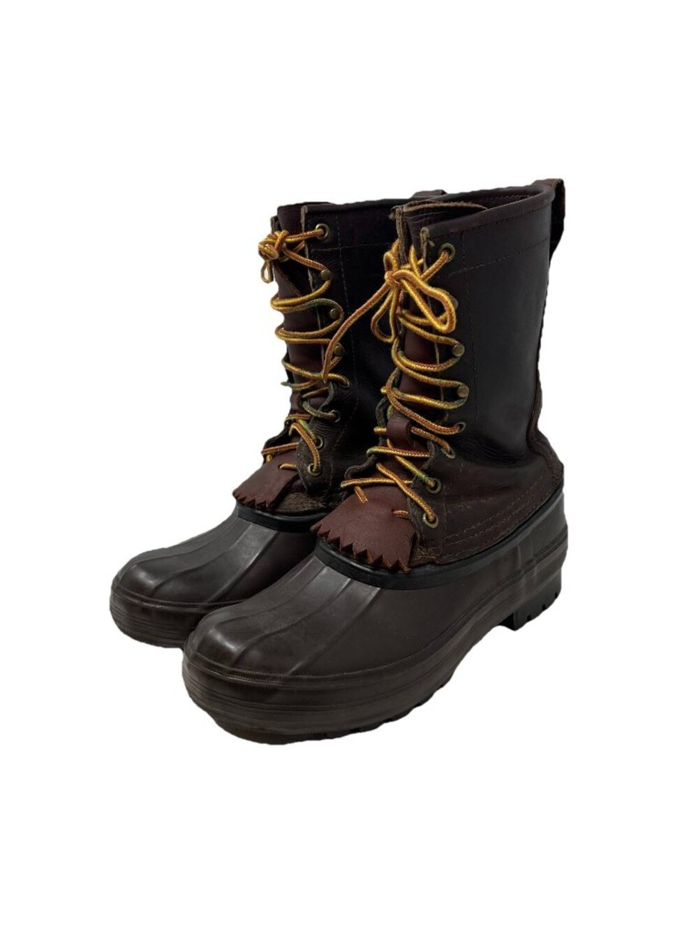 Schnee's Men's 8 Bozeman MT Hunter Pac Brown Leather Duck Boots 10" Made in USA